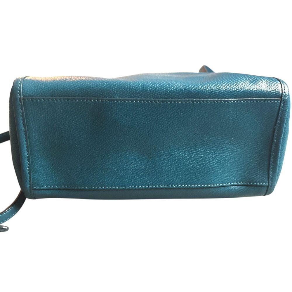 Coach Mini Bennett Teal Satchel/ Crossbody Handbag - Picture 3 of 9